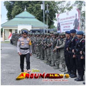Wakapolda Gorontalo Pimpin Upacara Penyambutan Personil Satbrimob Polda Gorontalo Satgas Operasi Damai Cartenz