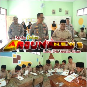 Dukung Program Kesehatan Anak, Polres Situbondo Bagikan Nasi Kotak dan Susu Gratis di MTS Darun Najah