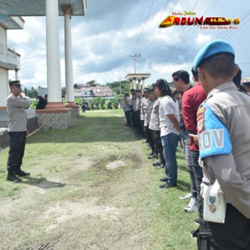 150 Personil Gabungan Polres Gorontalo, Amankan Penetapan Paslon Terpilih Pilkada Kabupaten Gorontalo Periode 2024-2029