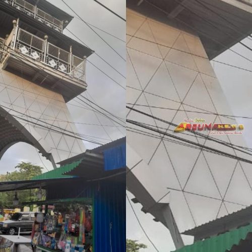 Kabel Dibawah Menara Limboto Depan Kantor DPRD (Kabgor) Terlihat Semarwut