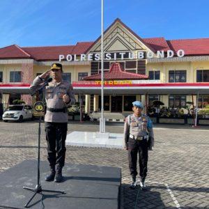 Kapolres Situbondo Pimpin Upacara Kenaikan Pangkat Pengabdian
