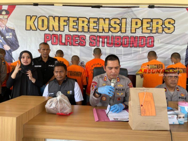 Konferensi Pers Hasil Operasi Pekat II Semeru 2025, Polres Situbondo Ungkap 4 Kasus Pengeroyokan dan Amankan 13 Tersangka