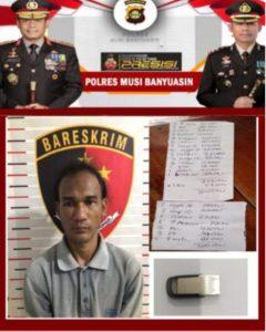Ungkap Kasus Pencurian, Polsek Sekayu Tangkap Satu Pelaku, Satu Lagi DPO
