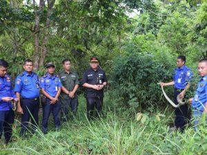 Tim Damkar Muba Lepas Liarkan Ular Hasil Evakuasi Kembali Ke Habitatnya