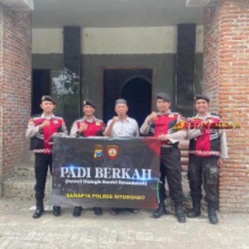 Lewat Program Padi Berkah, Samapta Polres Situbondo Salurkan Bantuan Semen untuk Pembangunan Masjid