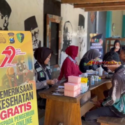 Bhakti Polri Untuk Masyarakat, Polres Situbondo Gelar Pemeriksaan Kesehatan Gratis Untuk Ojol