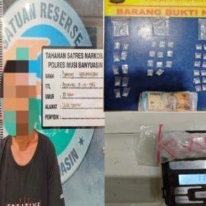 Polres Muba Tangkap Pengedar Sabu di Lawang Wetan, 51 Paket Diamankan