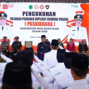 Dari Seleksi Ketat hingga Pengukuhan, Paskibraka Muba Siap Harumkan Daerah