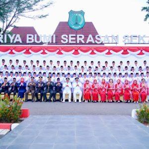 Bupati Toha Pimpin Upacara HUT ke-80 RI, Merah Putih Berkibar Gagah di Langit Muba