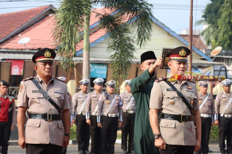 Serah Terima Jabatan Kapolsek Lais, Kapolres Muba Tekankan Regenerasi Kepemimpinan