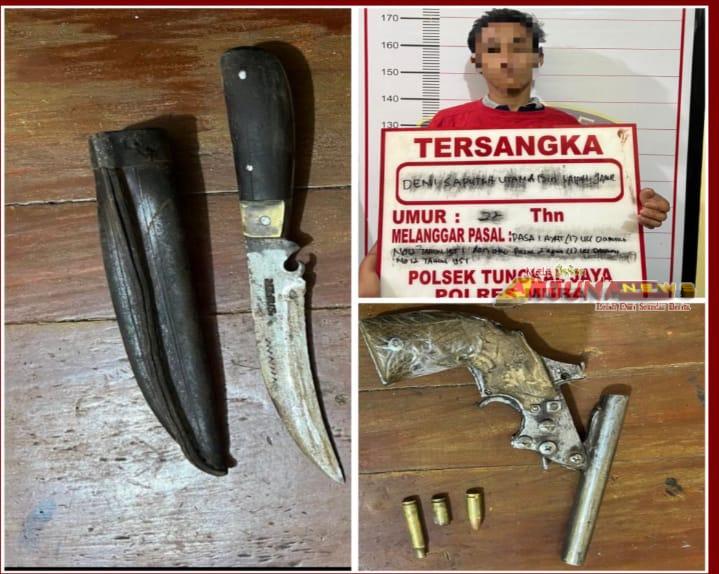 Pemuda di Tungkal Jaya Ditangkap Polisi karena Simpan Senjata Api Rakitan