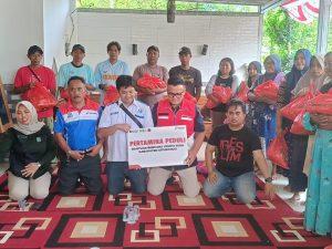 Pertamina MOR V Banyuwangi Situbondo Salurkan Ratusan Paket Sembako di Banyuputih Korban Terdampak Gempa